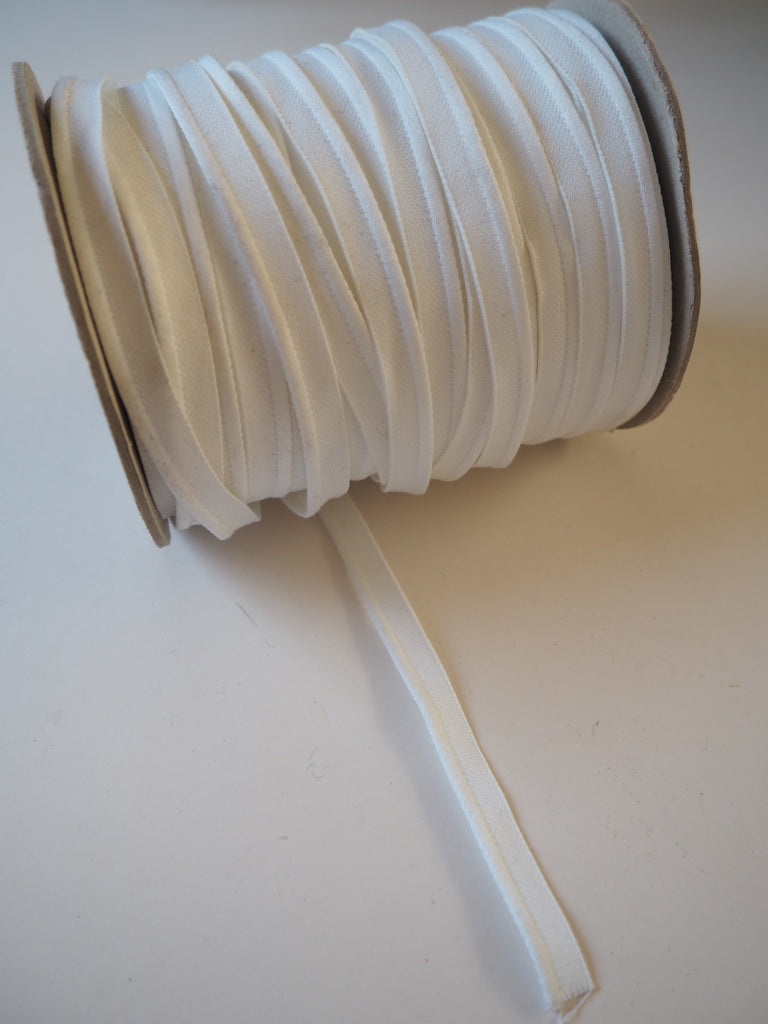 White Woven Piping 10mm