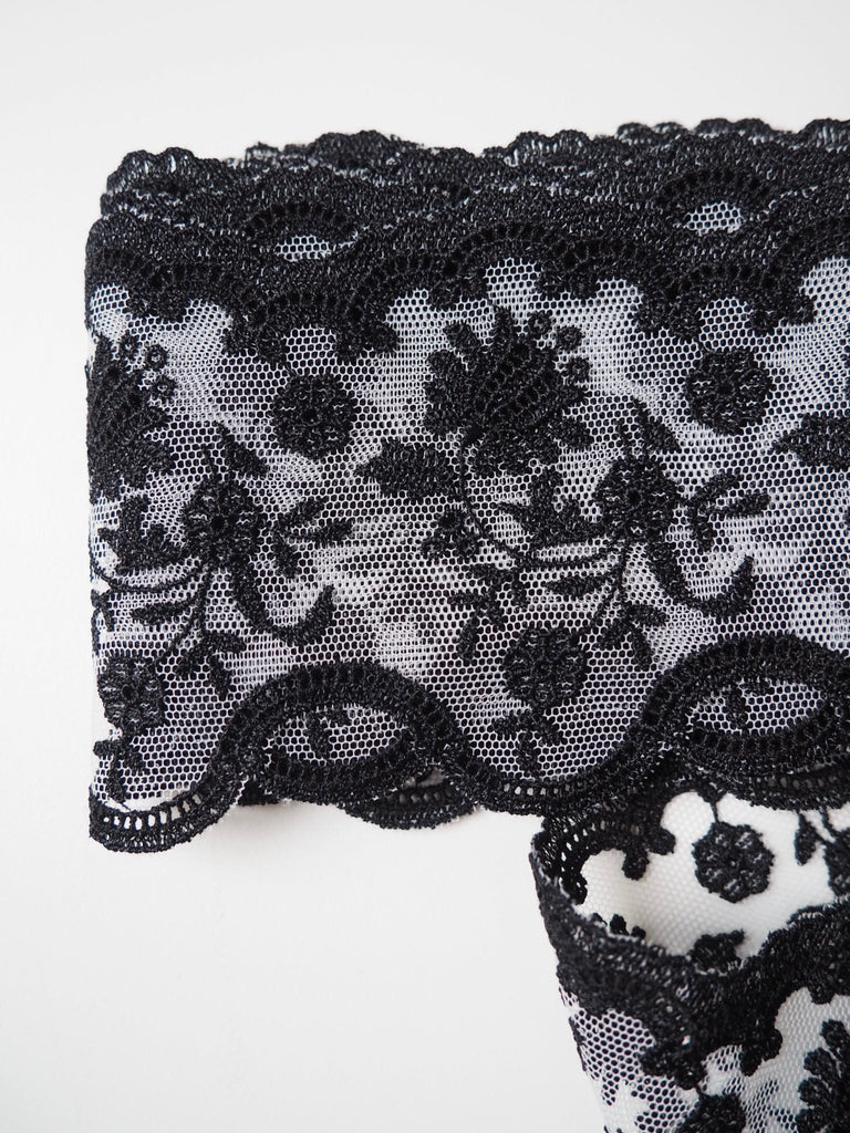 Aphrodite Black Lace Trim 85mm