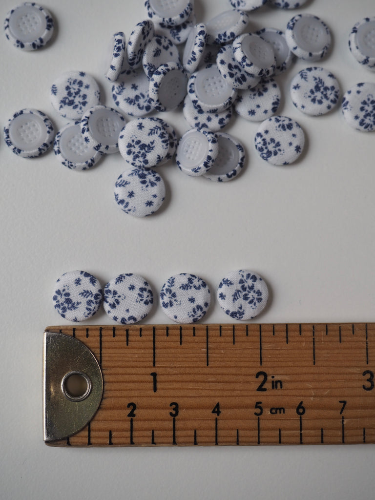 Wedgewood Flat Fabric Covered Buttons 12mm