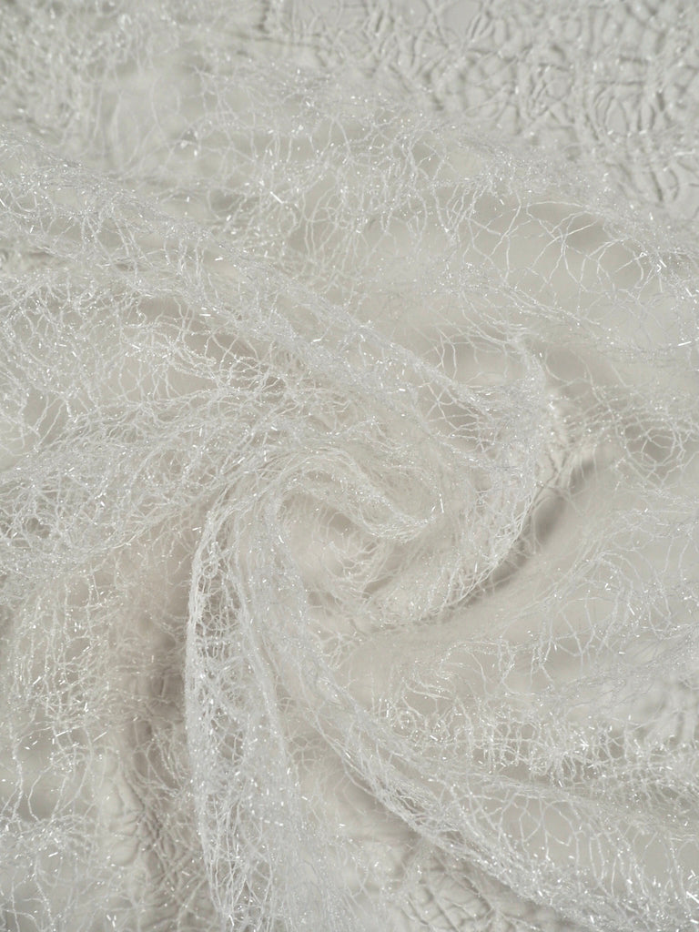 Aurora White Sparkle Lace