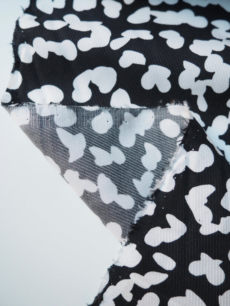 Monochrome Abstract Dot Tencel Twill