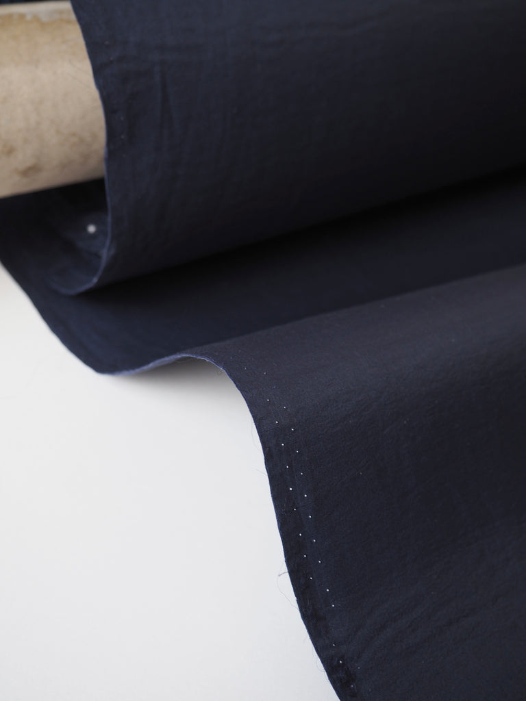 Navy Bonded Cotton Sateen