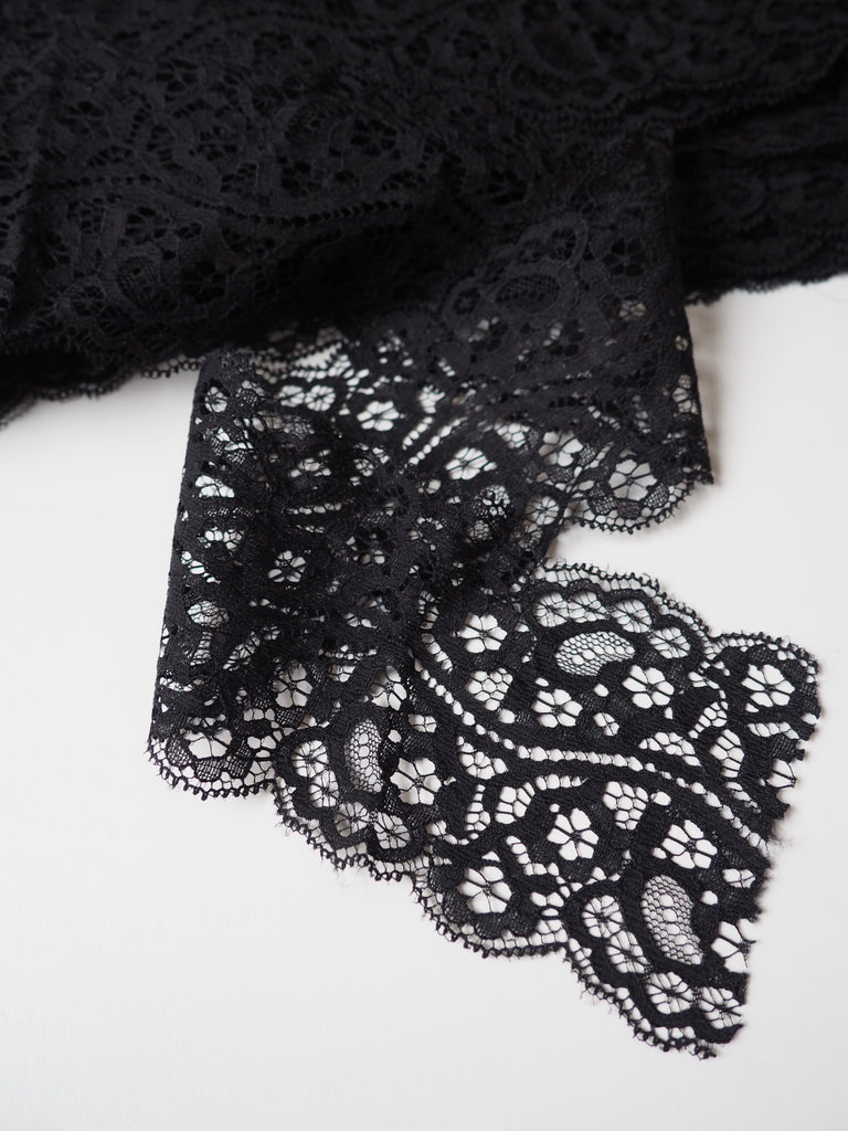 Asteria Black Lace Trim 80mm