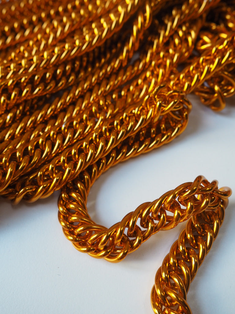 Orange Metal Chain 15mm