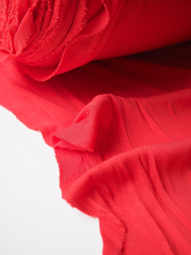 Red Viscose Fine Interlock Jersey