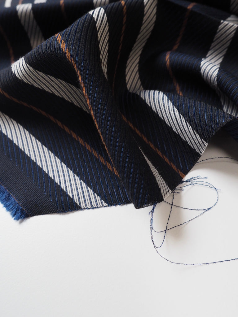 Riviera Satin Stripe Jacquard Twill