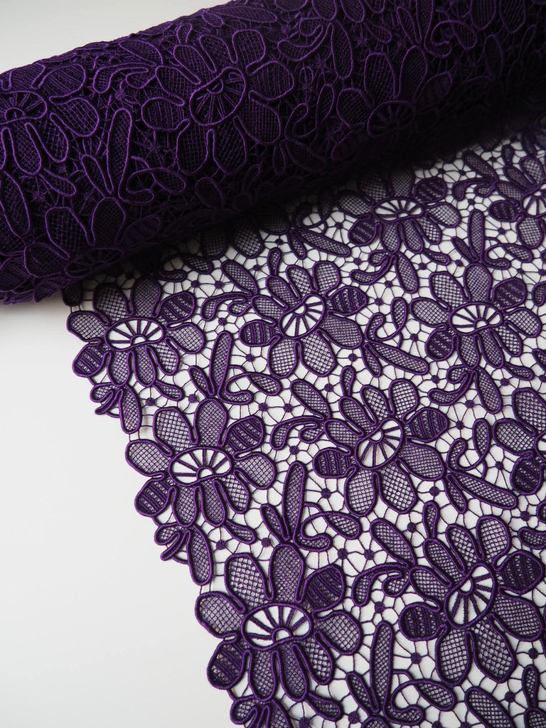 Pansy Daisy Satin Guipure Lace