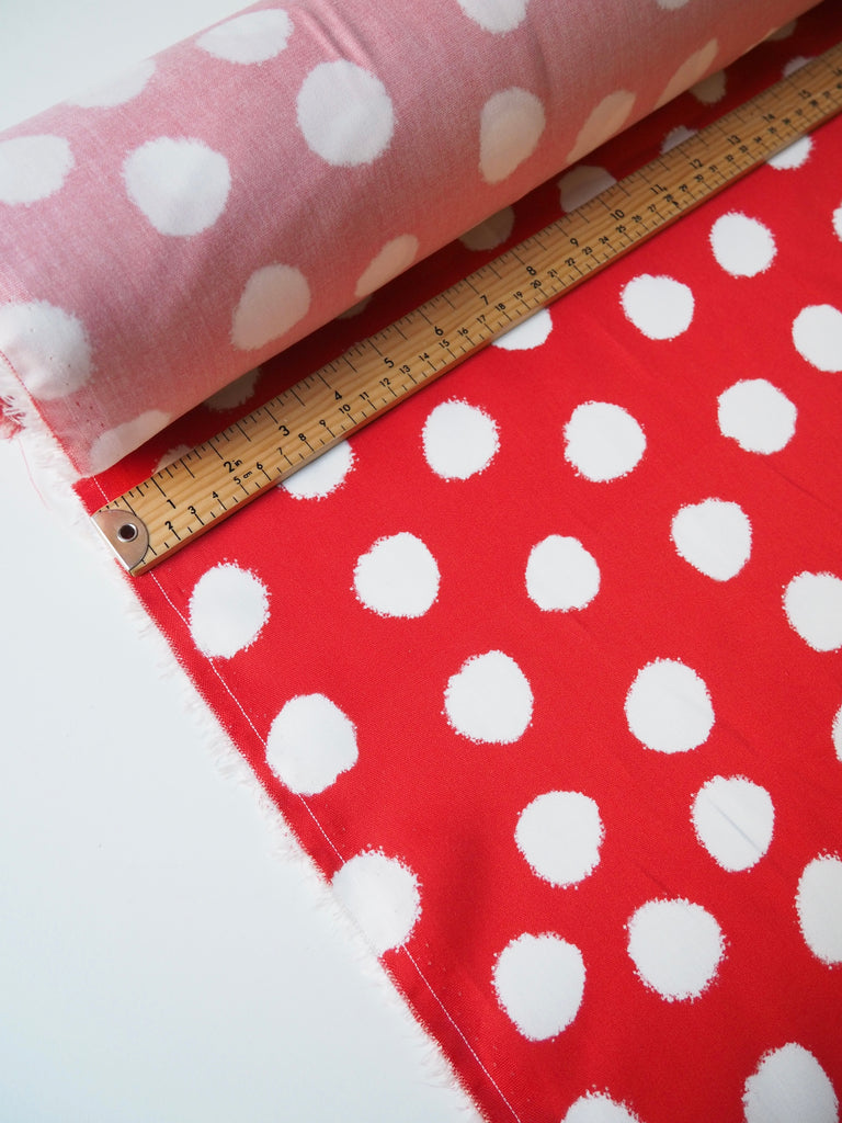 Scarlet Dot Viscose Sateen