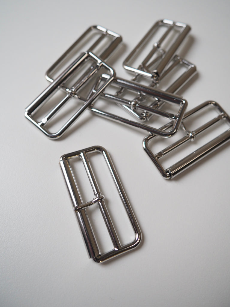 Silver Narrow Rectangle Buckle