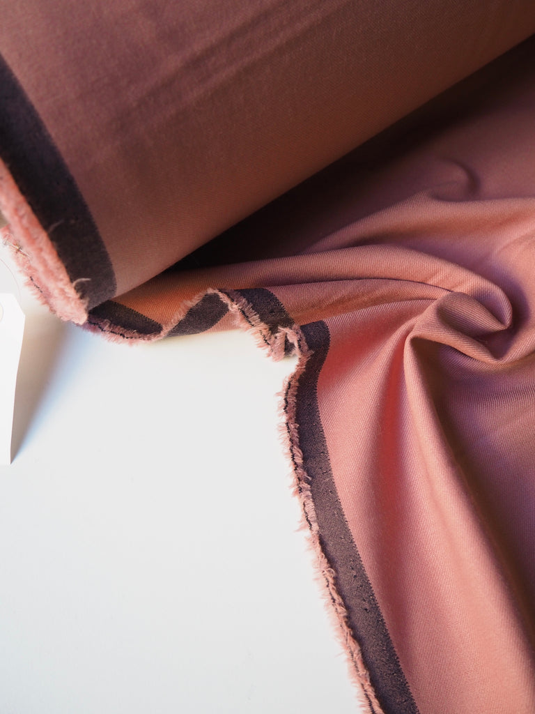 Dusty Rose Stretch Wool Twill