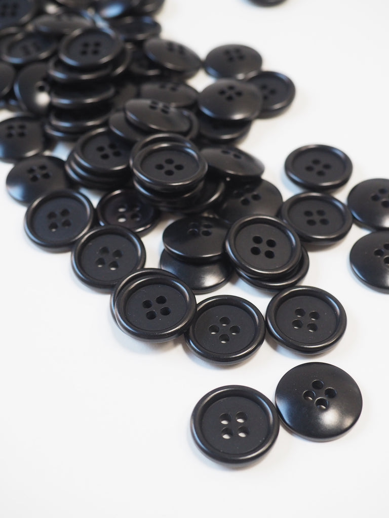 Black Corozo Button 16mm