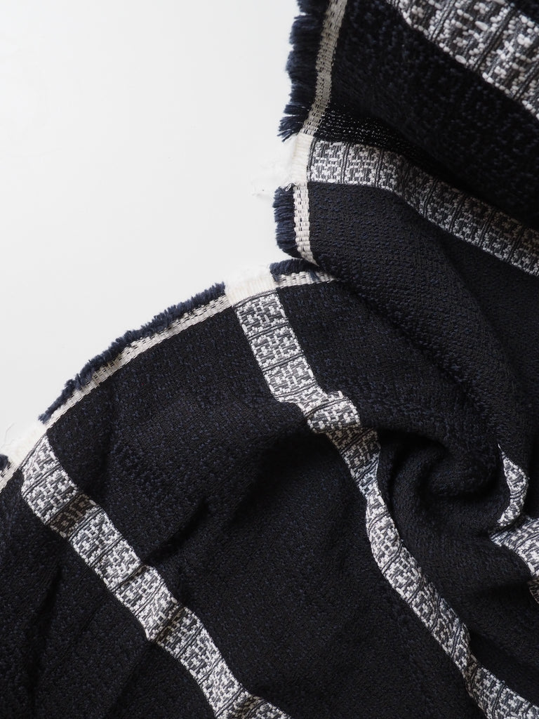 Midnight Stripe Cotton Jacquard