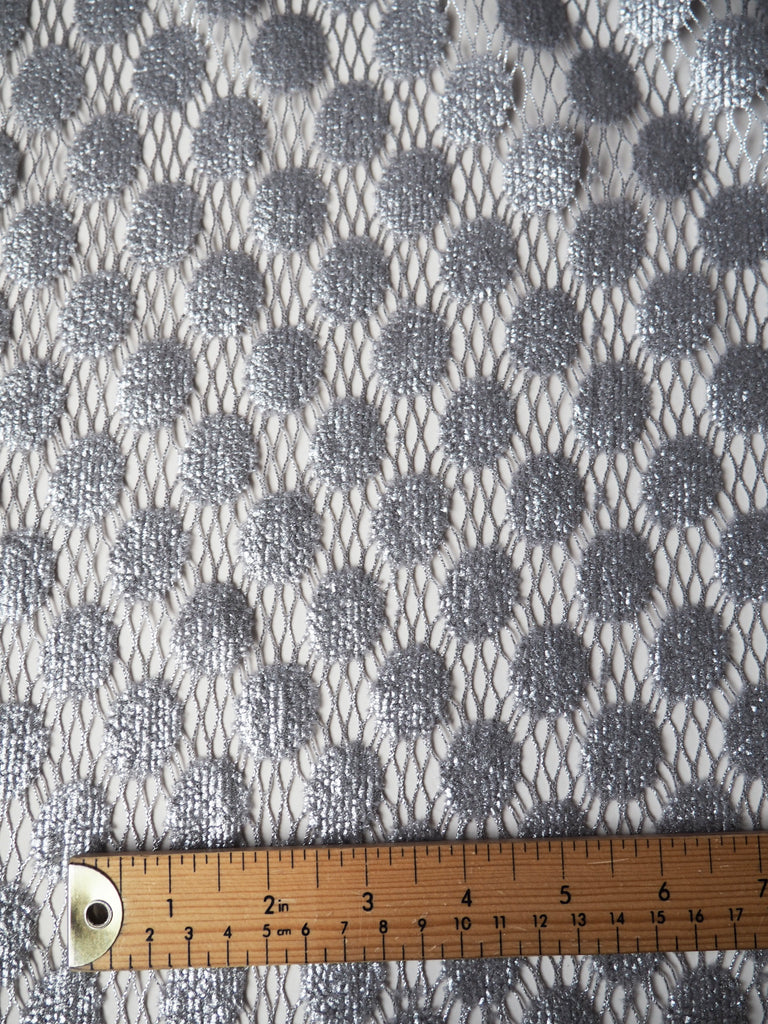 Silver Polka Dot Lace