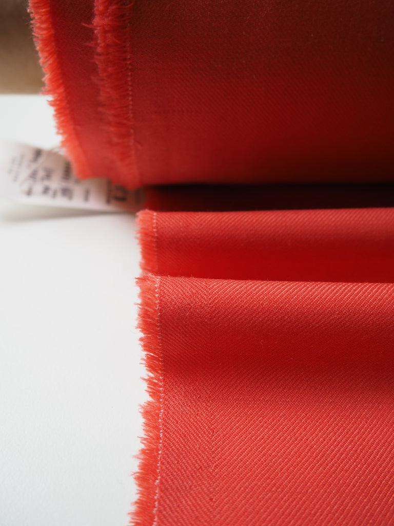 Coral Stretch Wool Twill