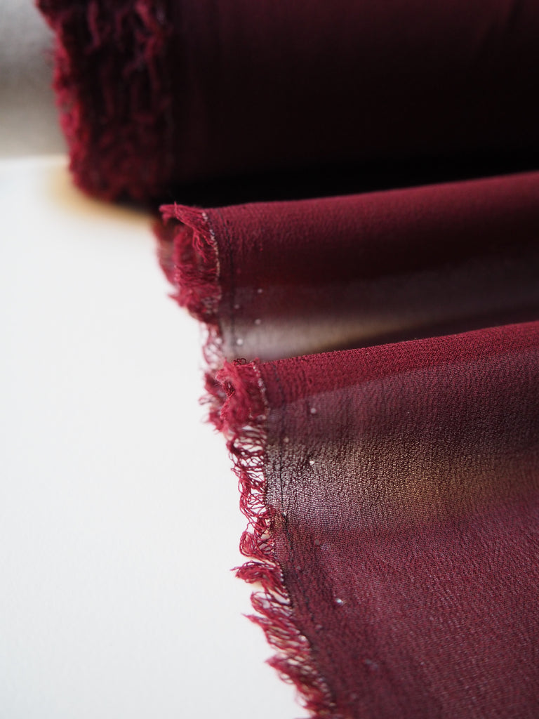 Cranberry Silk Chiffon