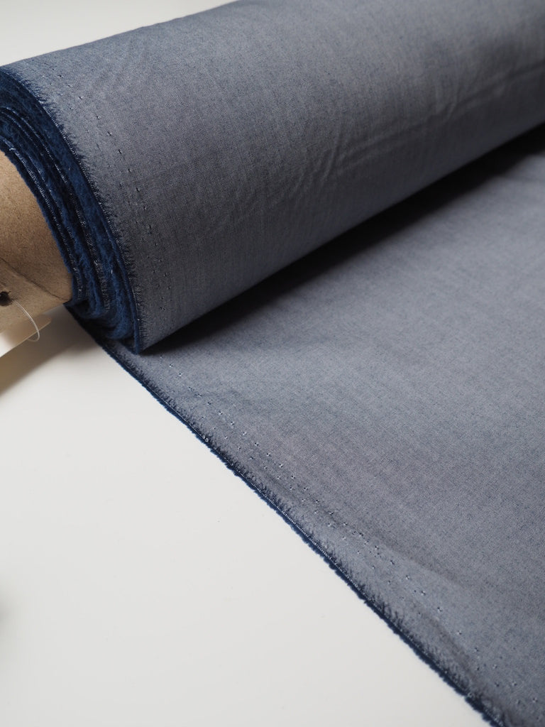 Steel Blue Cotton Chambray