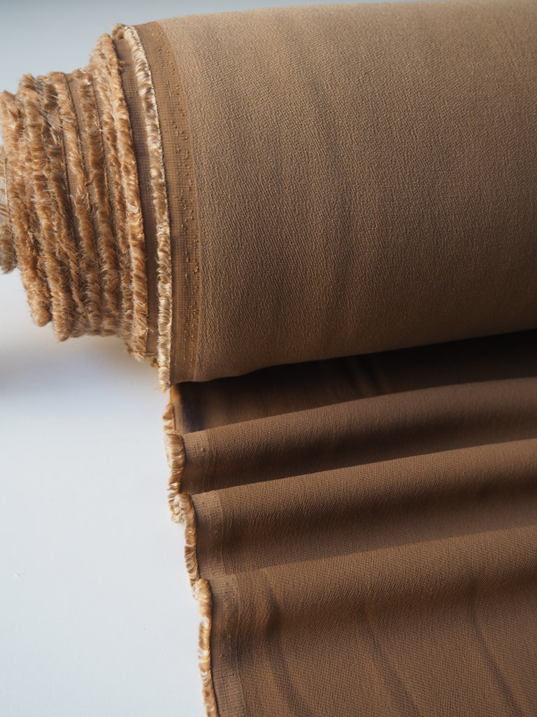 Caramel Viscose + Tencel Crepe