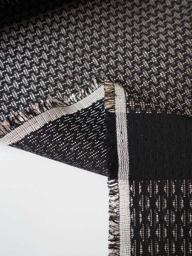 Black Gold Paneled Jacquard