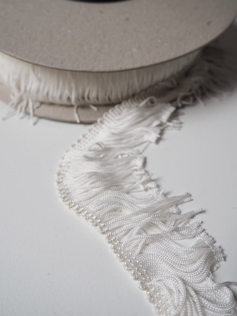 White Chainette Fringe 4.5cm