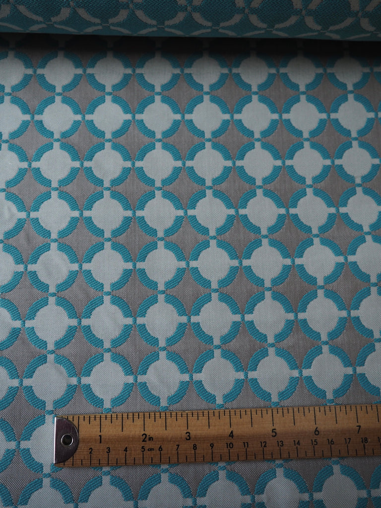 Blue Circle Interlock Jacquard