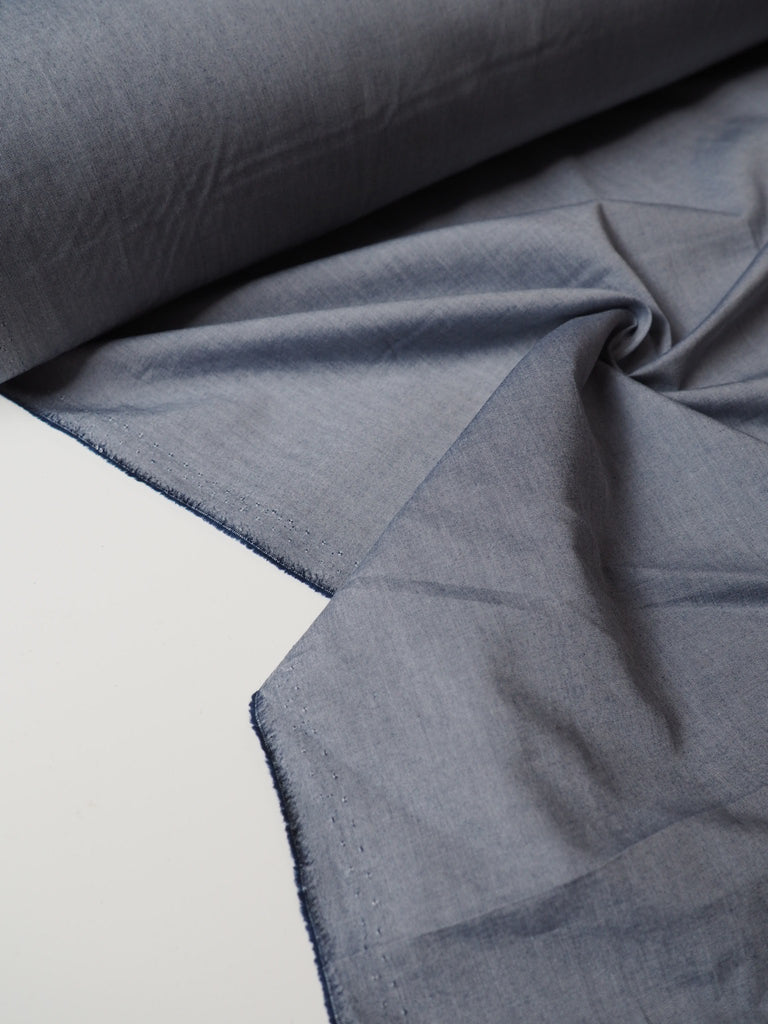 Steel Blue Cotton Chambray