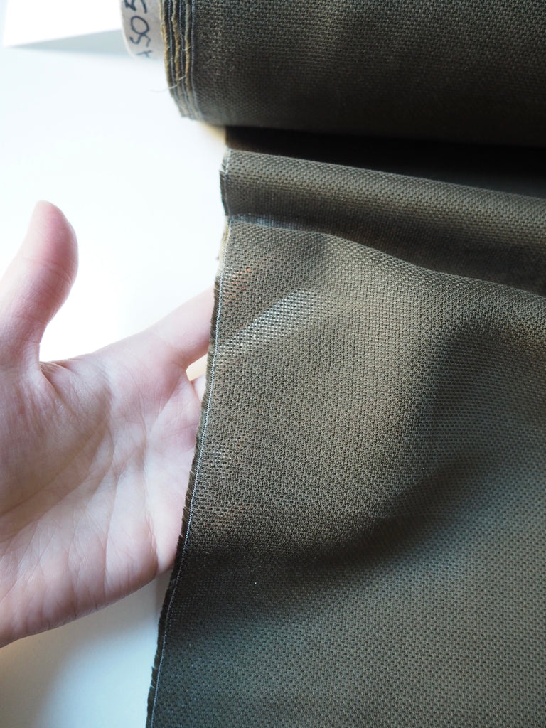 Military Green Textured Tencel