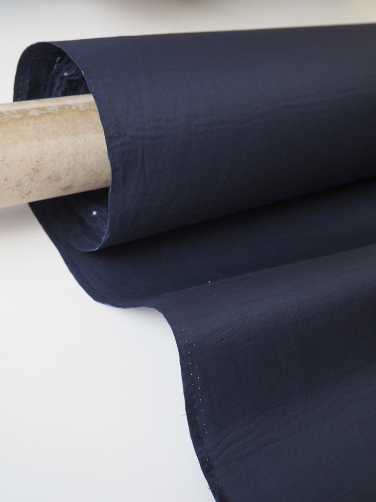 Navy Bonded Cotton Sateen