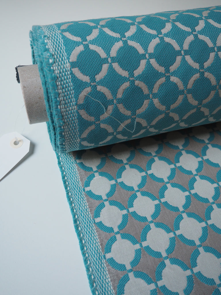 Blue Circle Interlock Jacquard