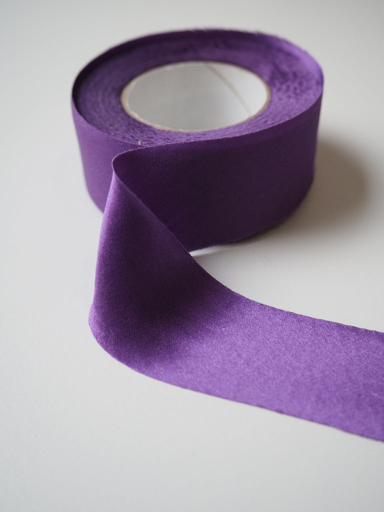 Pansy Silk Satin Bias Tape 25m Roll