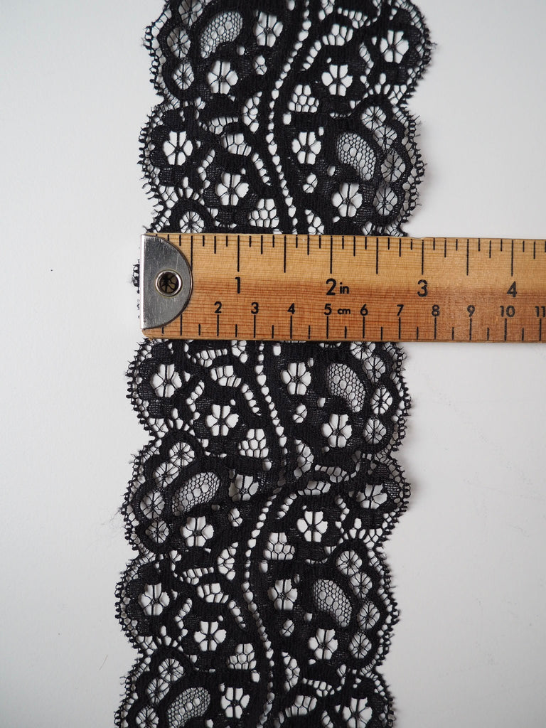 Asteria Black Lace Trim 80mm