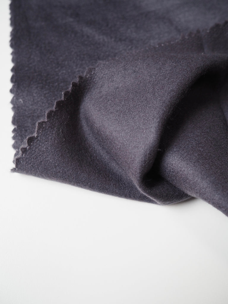 Ink Cashmere Wool Zibeline Coating