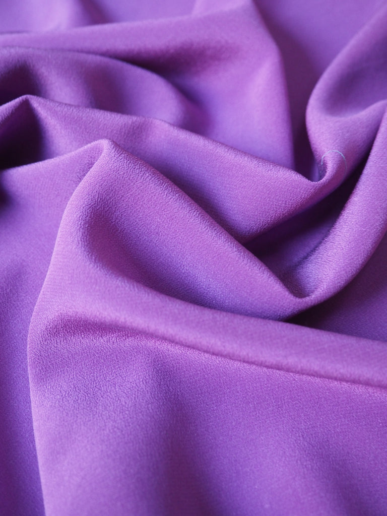 Violet Silk Crepe De Chine