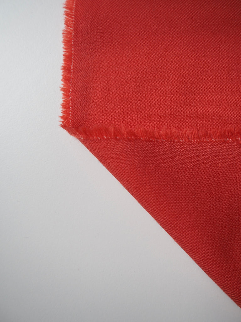 Coral Stretch Wool Twill