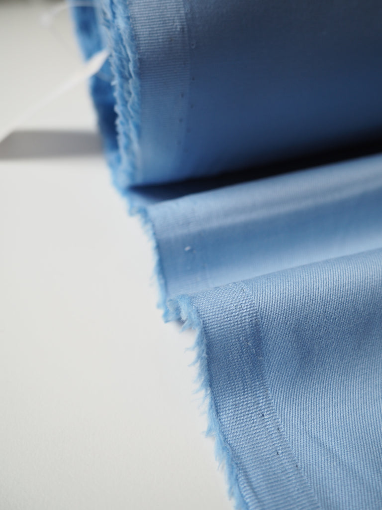 Arctic Blue Stretch Cotton Twill