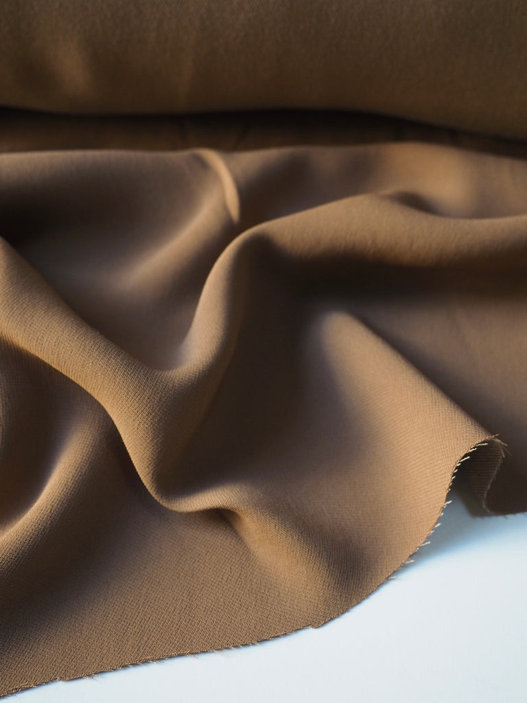 Caramel Viscose + Tencel Crepe