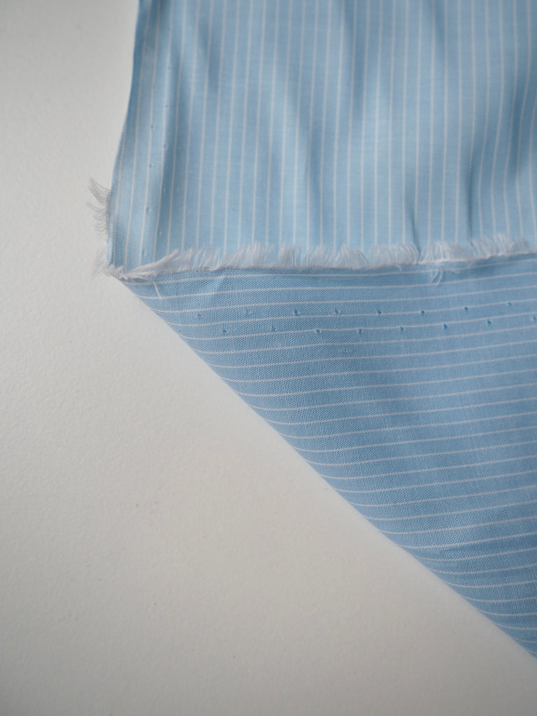 Baby Blue Stripe Cotton Voile