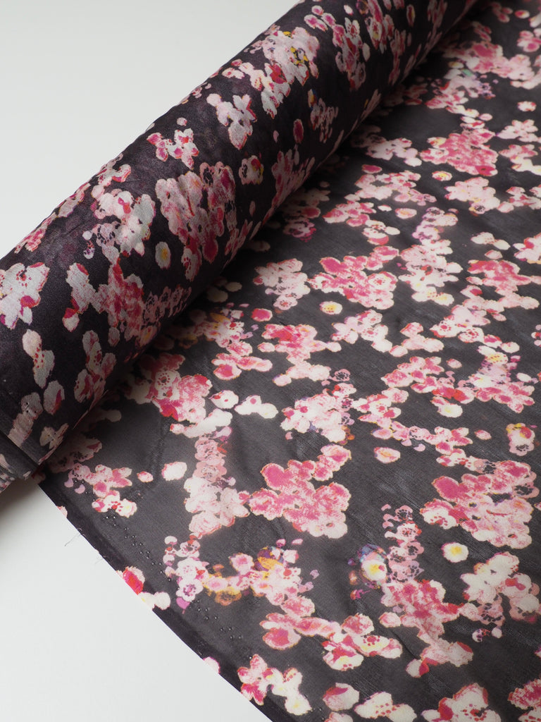 Ultra Cherry Blossom Silk Chiffon