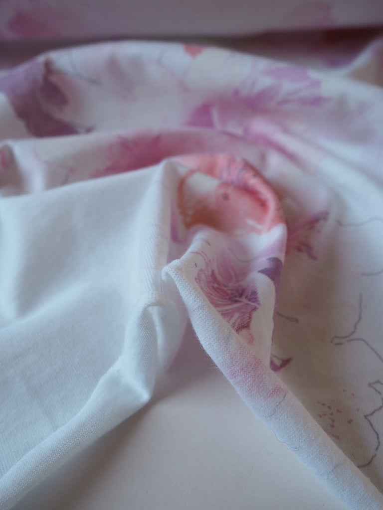 Cherry Blossom Cotton T-Shirt Jersey