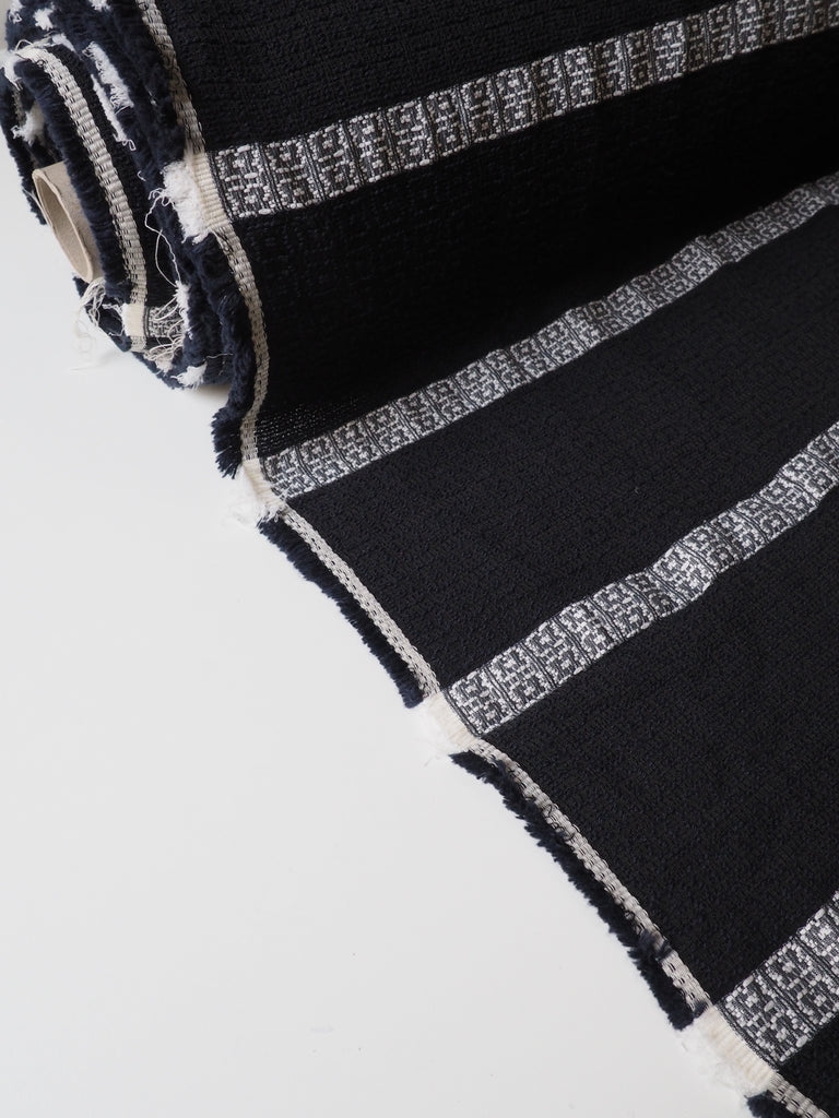 Midnight Stripe Cotton Jacquard