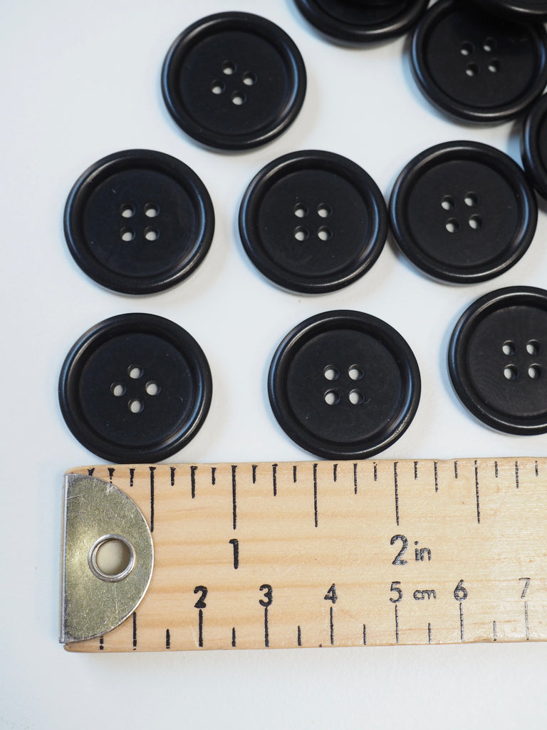 Black Corozo Button 25mm