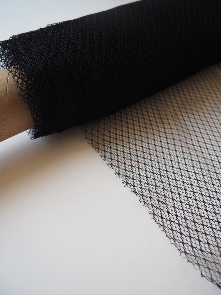 Black Geometric Stretch Tulle