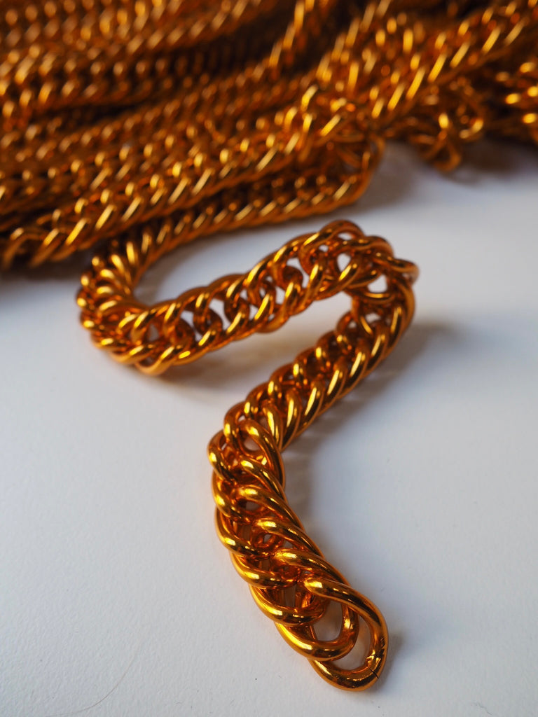 Orange Metal Chain 15mm