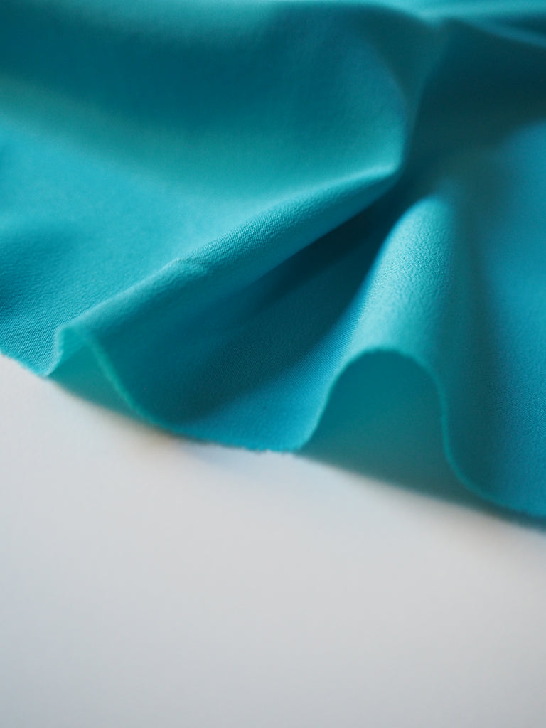 Cerulean Silk + Acetate Crepe De Chine