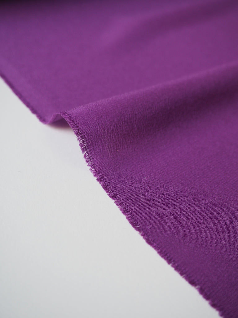 Violet Silk Crepe De Chine