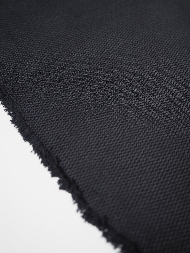 Black Stretch Textured Sateen