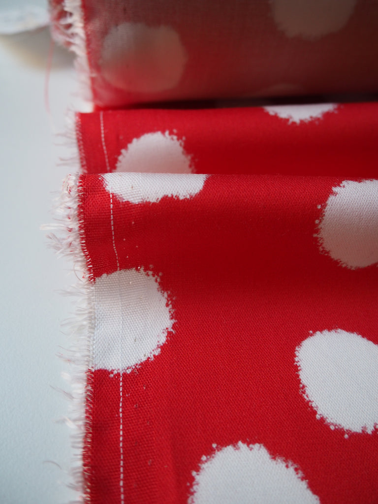 Scarlet Dot Viscose Sateen