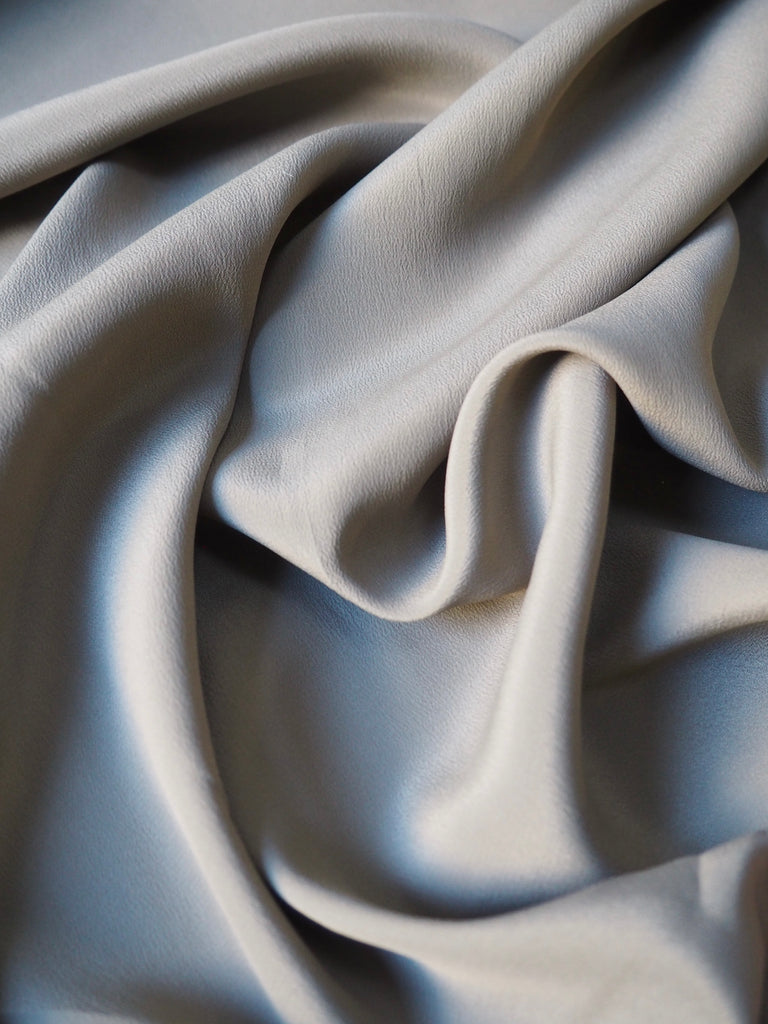 Taupe Silk + Acetate Crepe De Chine