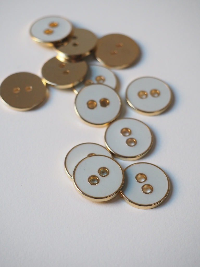 Gold & Enamel Buttons