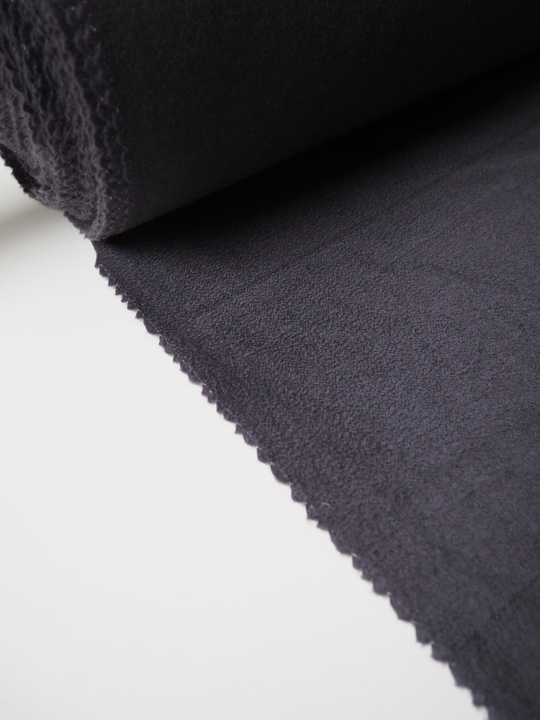 Ink Cashmere Wool Zibeline Coating