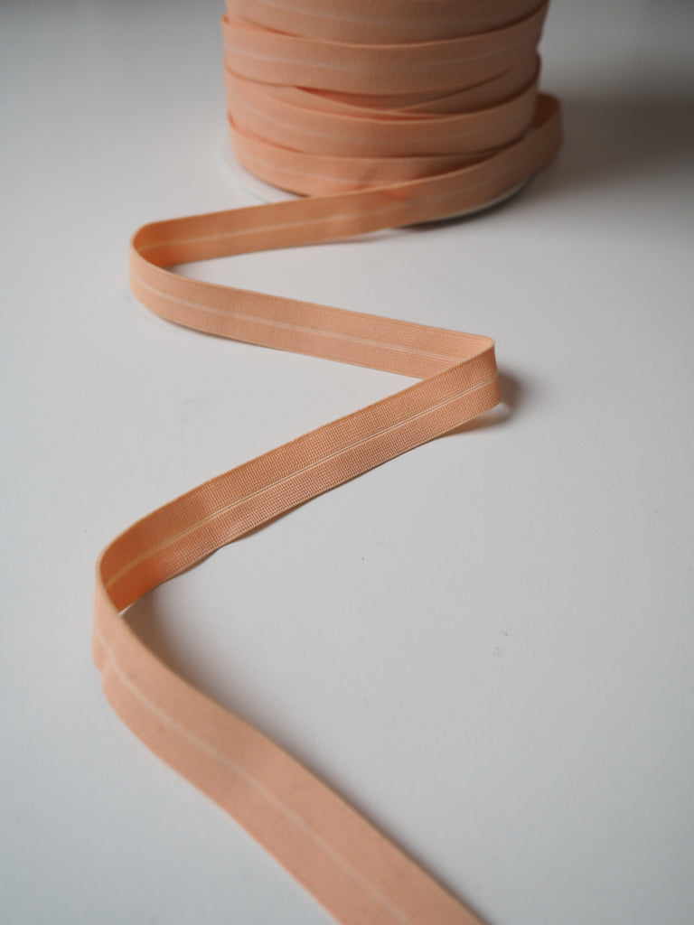 Salmon Fold Over Elastic 15mm